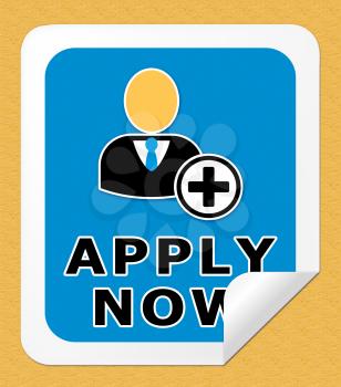 Apply Now Icon Meaning Occupation Admission 3d Illustration