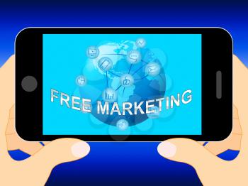 Free Marketing Mobile Phone Represents Biz EMarketing 3d Illustration
