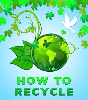 How to Recycle Showing Recycling Tips 3d Illustration
