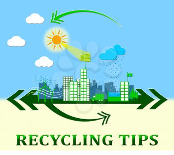 Recycling Tips Town Meaning Recycle Advice 3d Illustration