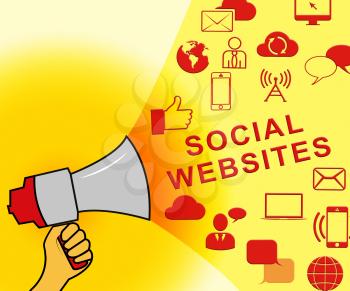 Social Websites Icons Representing Online Forums 3d Illustration