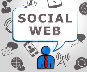 Social Web Icons Meaning Online Forums 3d Illustration