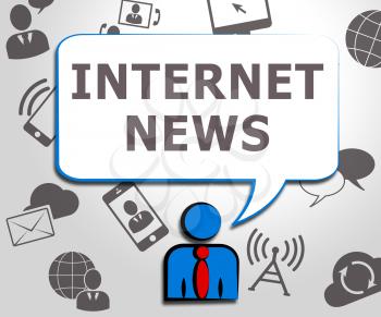 Internet News Icons Meaning Online Info 3d Illustration