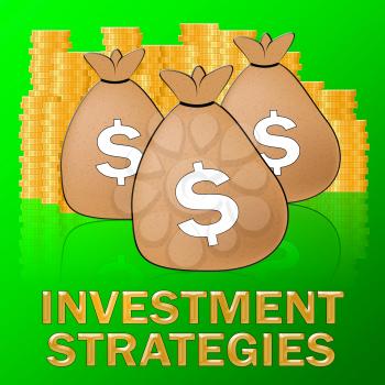 Investment Strategies Sacks Means Investing Dollars 3d Illustration