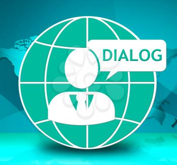 Dialog Icon Showing Group Discussion 3d Illustration