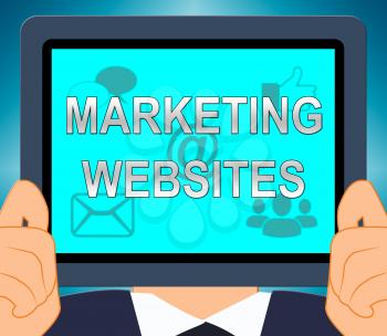 Marketing Websites Meaning Sem Sites 3d Illustration