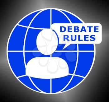 Debate Rules Showings Dialog Guide 3d Illustration