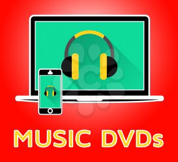 Music Dvds Online Indicates Compact Discs 3d Illustration