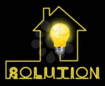 Solution Light Representing Solving Successful And Resolution