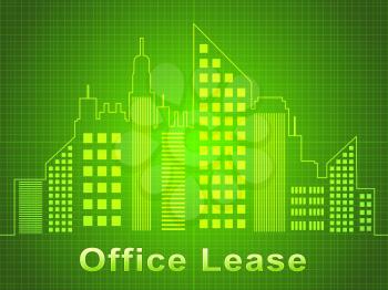 Office Lease Skyscrapers Represents Real Estate Offices 3d Illustration