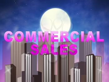 Commercial Sales Skyscrapers Means Real Estate Property 3d Illustration