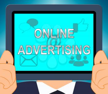 Online Advertising Showing Site Marketing 3d Illustration