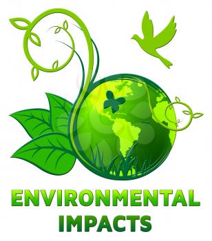 Environmental Impacts Showing Ecology Effect 3d Illustration
