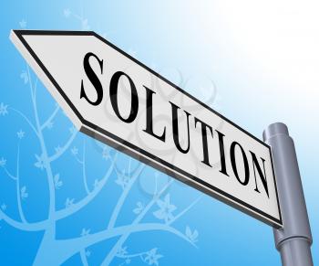 Solution Road Sign Meaning Solving Successful 3d Illustration