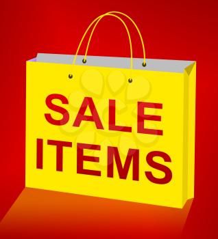 Sale Items Bag Displays Discount Promo 3d Illustration