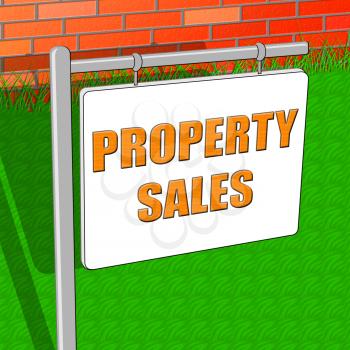 Property Sales Meaning House Selling 3d Illustration
