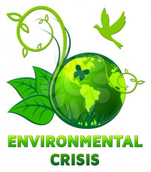 Environmental Crisis Showing Eco Problems 3d Illustration