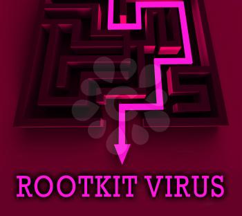 Rootkit Virus Cyber Criminal Spyware 3d Rendering Shows Criminal Hacking To Stop Spyware Threat Vulnerability