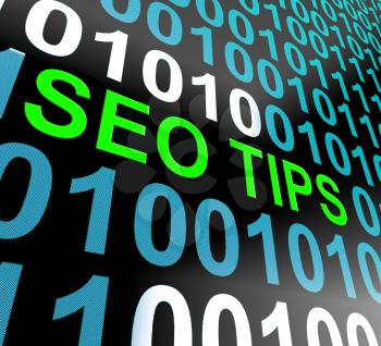 Seo Tips Online Ranking Advice 3d Rendering Shows Search Engine Optimization Strategy For Keywords And Content