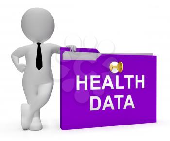 Big Data Health Medical Database 3d Rendering Shows Biomedical Bigdata Supercomputer With Hospital And Healthcare Records