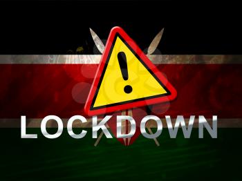 Kenya lockdown against coronavirus covid-19. Kenyan stay home order to enforce self isolation and stop infection - 3d Illustration