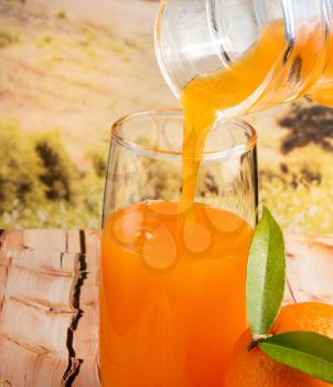 Orange Juice Healthy Showing Citrus Fruit And Drink