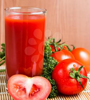 Refreshing Tomato Juice Showing Beverage Drink And Drinks