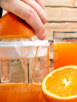 Fresh Orange Juice Showing Healthy Eating And Natural