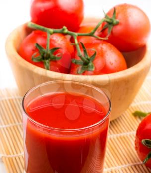 Tomato Juice Beverage Meaning Thirsty Drinking And Refresh