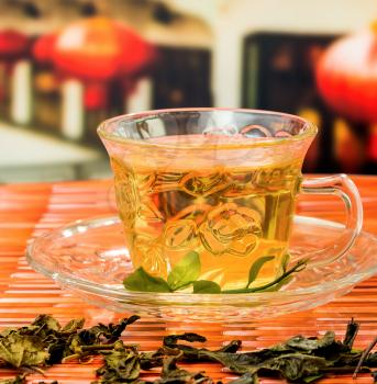 Green Chinese Tea Meaning Beverage Refresh And Wellness