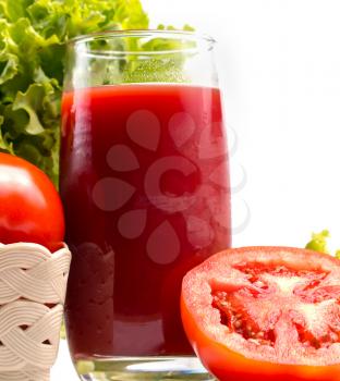 Juicy Tomato Juice Showing Refreshments Drink And Drinking