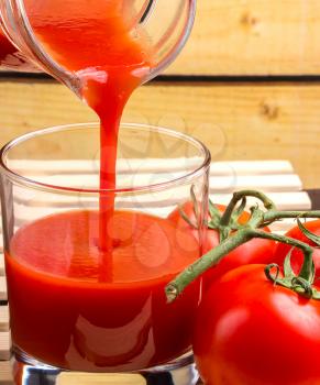 Refreshing Tomato Juice Indicating Drinking Refreshment And Drink