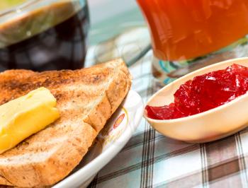 Breakfast Butter Toast Meaning Morning Meal And Sweet