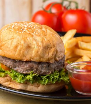 Burger Chips Meal Meaning Ready To Eat And Ready To Eat