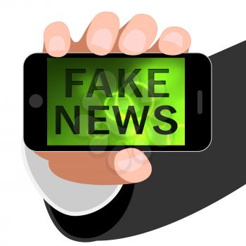 Fake News Or Alternate Facts Mobile Phone 3d Illustration