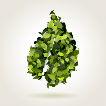 Abstract green fresh leaf concept, vector illustration