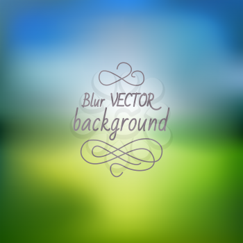 Abstract colorful blurred nature background, vector illustration