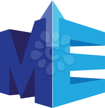 Geometric ME Logo Concept. AI 10 supported.