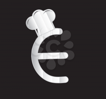 Cook Themed Alphabet Design Concept, EPS 8 supported.