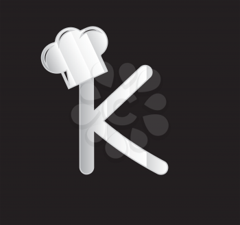 Cook Themed Alphabet Design Concept, EPS 8 supported.