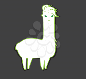 Cute Lama Character Design. EPS 8 supported.