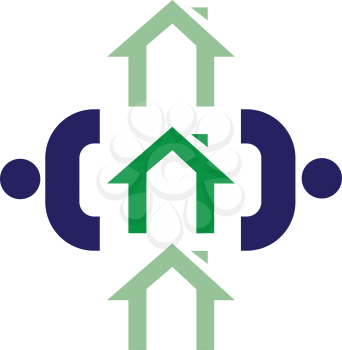 Family Icon Design With Home, AI 8 supported.