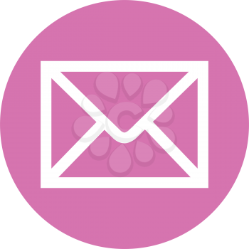 E-Mail Icon with Pink Backgorund Design.