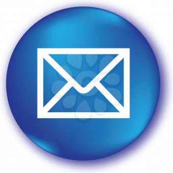 E-Mail Icon with Blue Button Design.