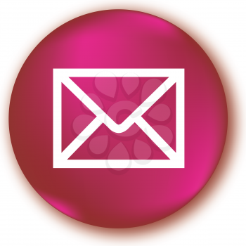 E-Mail Icon with Purple Background Design.