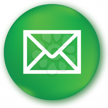 E-Mail Icon with Green Background Design.
