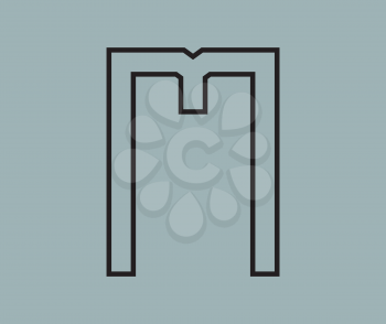 Linear M Logo Concept.