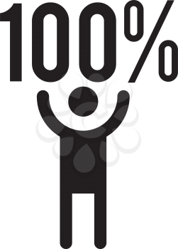 100 Percent and Man Icon Concept Design