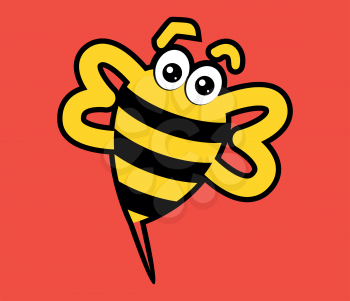 Abstract Bee Character Design