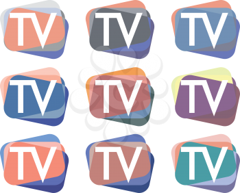 TV Logo Design Set. EPS 8 supported.